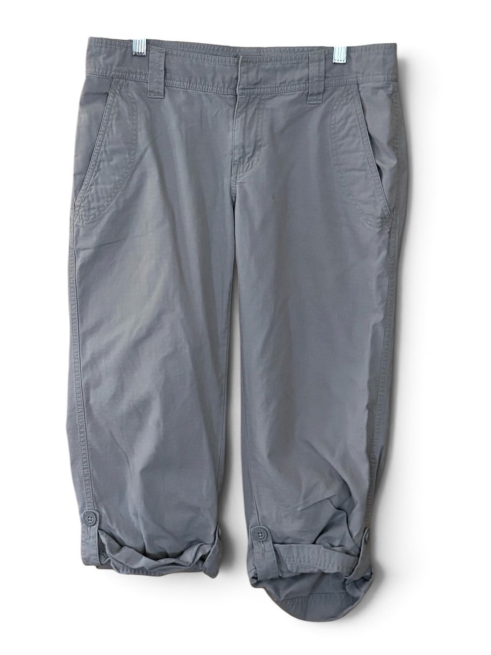 The North Face Gray Hiking Capris Button-Tab Pants